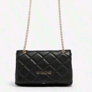 Mario Valentino Black Quilted Crossbody Bag